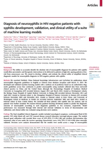 Diagnosis of neurosyphilis in HIV-negative patients with syphilis: development, validation, and clinical utility of a suite of machine learning models