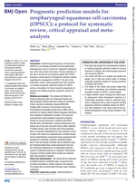 Prognostic prediction models for survival outcomes in patients with oropharyngeal squamous cell carcinoma: protocol for a systematic review and meta-analysis